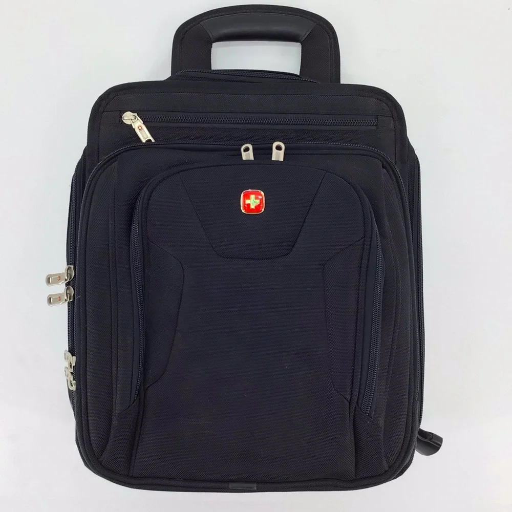 Swissgear Black Square Travel Laptop Bag Convertible Backpack